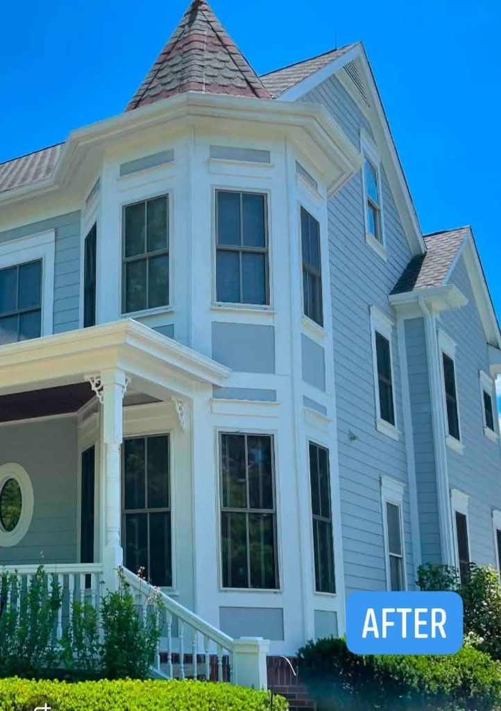 After - Turret & Bay Windows - Cherry Hill Village exterior restoration