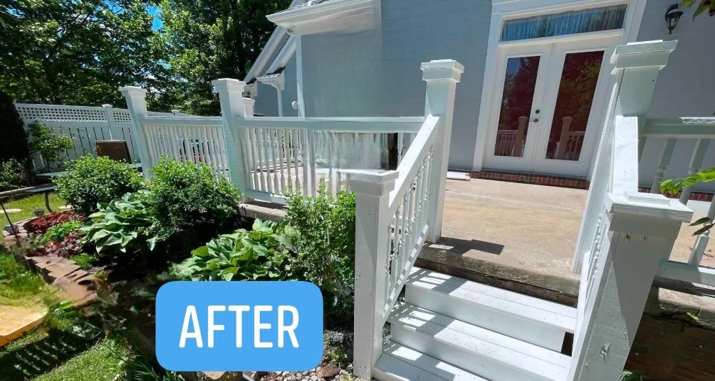 After - Deck Railing Rebuild - Cherry Hill Village exterior restoration